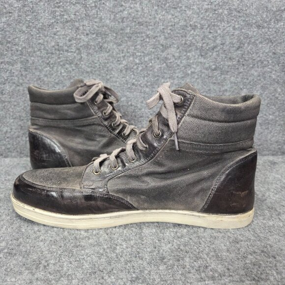 Mens Bed Stu Marcus II Distressed Gray Leather Sneaker Shoes Hi Top Size 13 - Picture 10 of 16